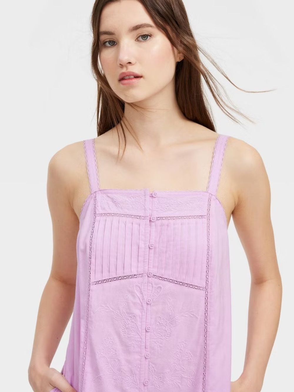 Women's Embroidered Slip Sleep Dress Lavender - Roller Rabbit XS NWT - Picture 11 of 11